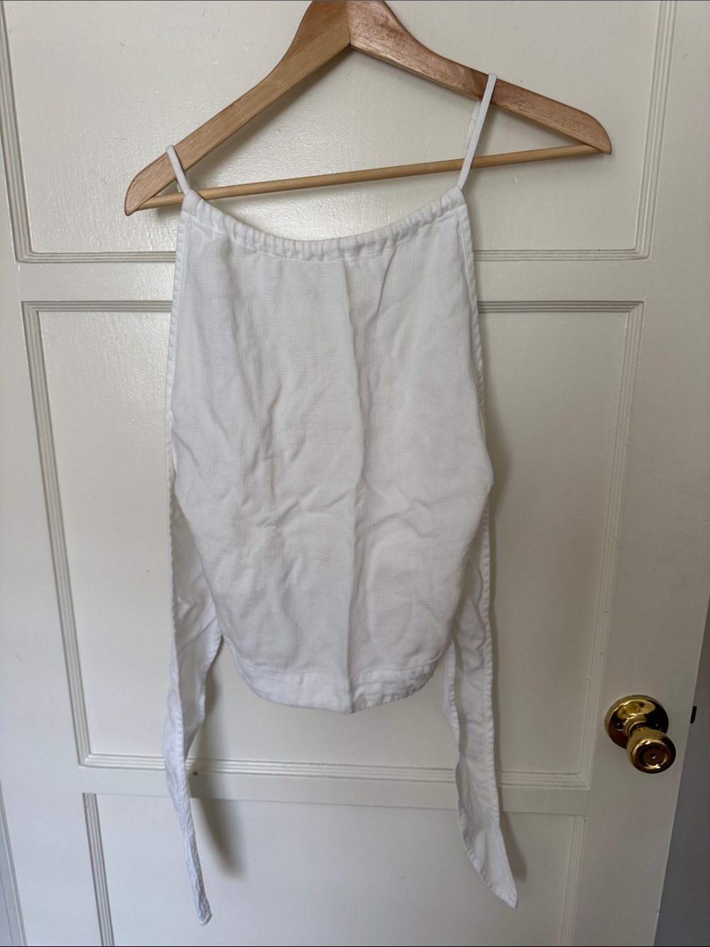 cloth & stone White Waffle Knit Tie-Back Cami